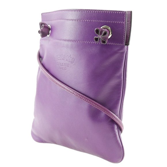 HERMES Aline Mini Shoulder Bag purple/SilverHardware Vaux Swift - Picture 2 of 9